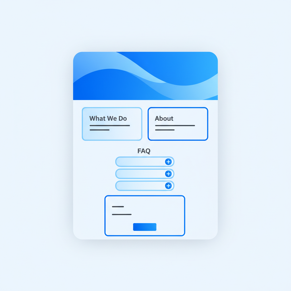 Layout preview of the The Starter website template