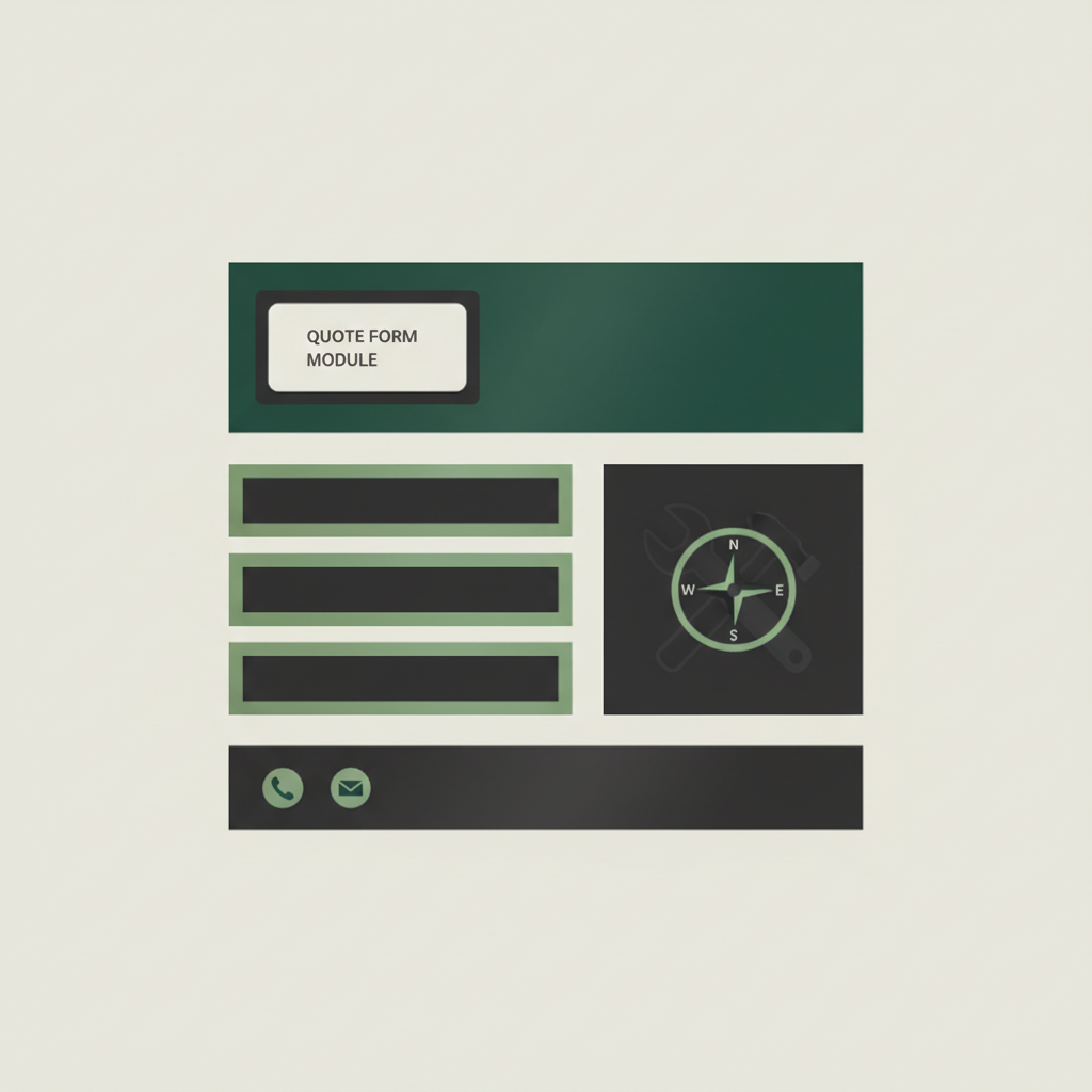 Layout preview of the The Trades website template