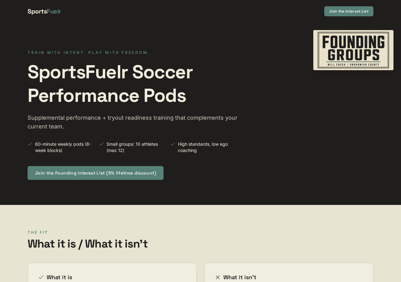 The SportsFuelr website homepage, built with The Starter template