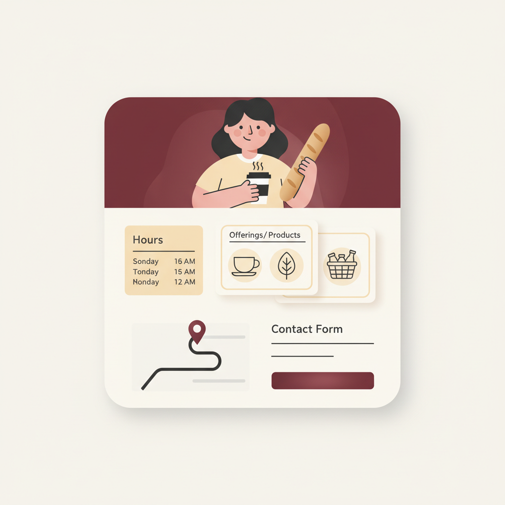 Layout preview of the The Local website template